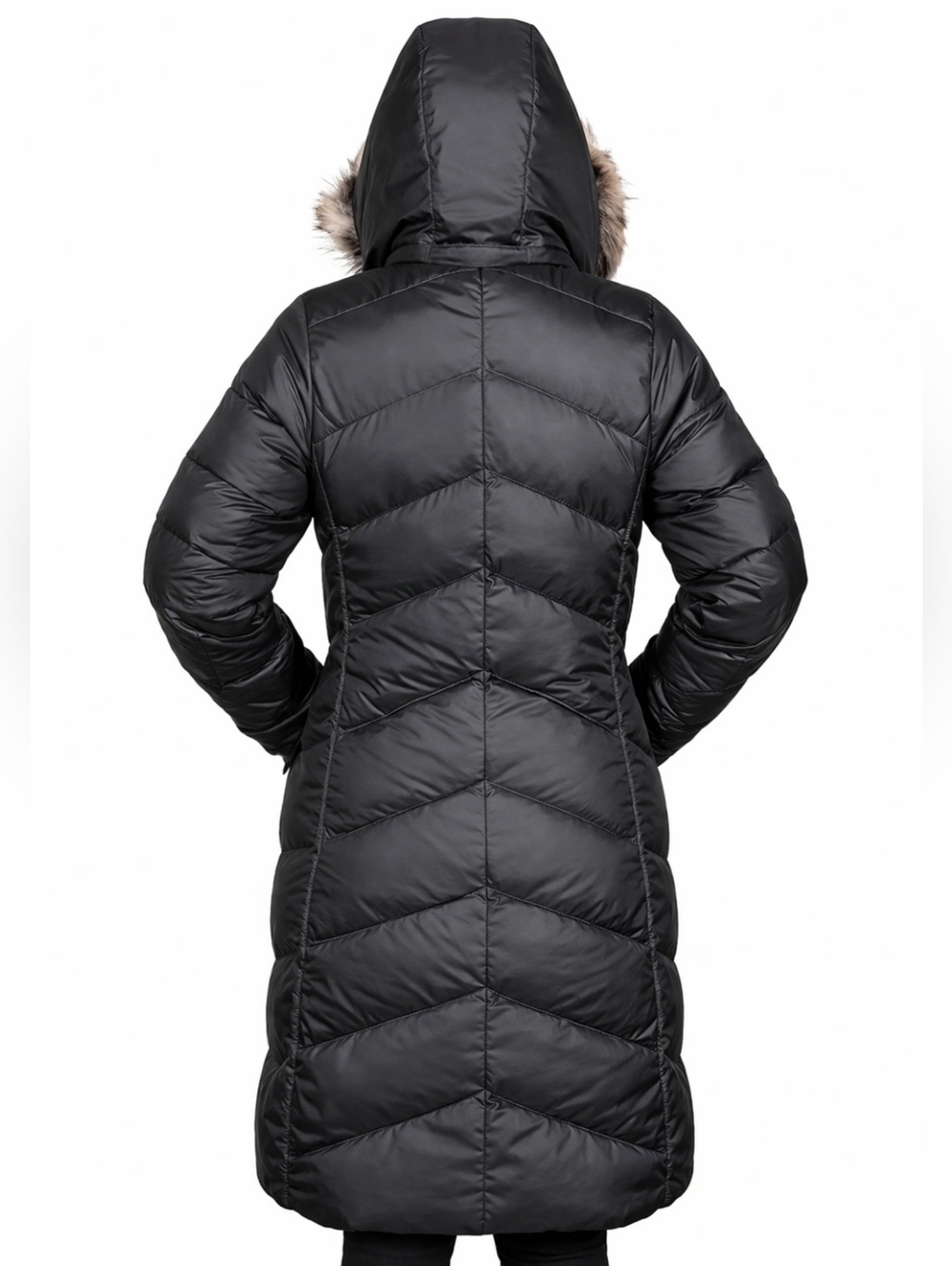 Marmot | Women's 'Montreaux' Black Insulated Long Puffer Coat, Size S - Picture 2 of 16
